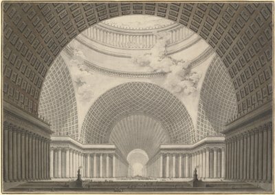 メトロポリタン教会の内部の透視図 作： Etienne Louis Boullee