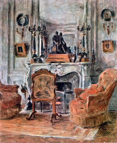 リビングルーム、1900 作： Etienne Moreau Nelaton