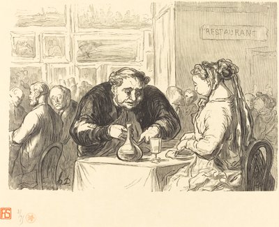 美術展ビュッフェにて 作： Etienne after Honoré Daumier