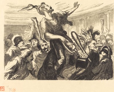 La Mi-Careme - オペラ座の舞踏会があります 作： Etienne after Honoré Daumier