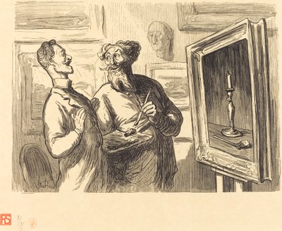 現実主義者は常に、彼を賞賛するより現実主義者を見つける 作： Etienne after Honoré Daumier