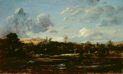 ランデス（帆布に油彩） 作： Etienne and Dupre Jules  Rousseau