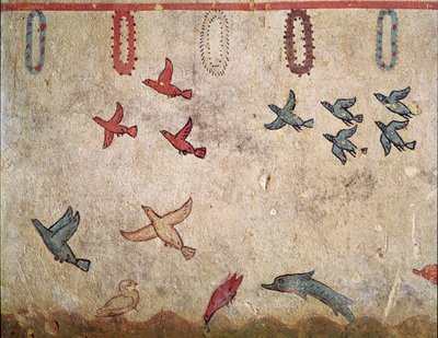 鳥の飛翔（紀元前530年、フレスコ画の細部 作： Etruscan