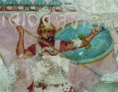 エトルリア文明、タルクィニアのアマゾネスの石棺の絵 作： Etruscan