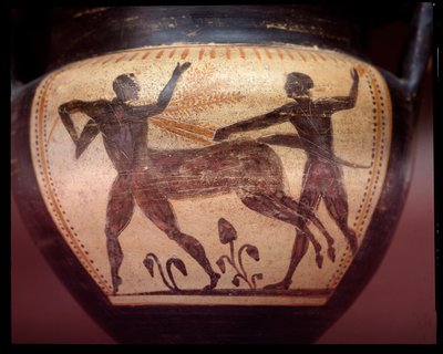 ケンタウロマシーンが描かれたテラコッタ・クラテル 前6世紀末 作： Etruscan