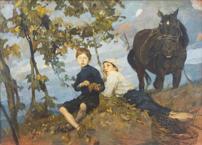 秋 作： Ettore Tito