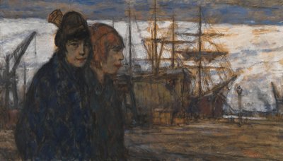 港の女たち（キャンバスに油彩） 作： Eugeen van Mieghem