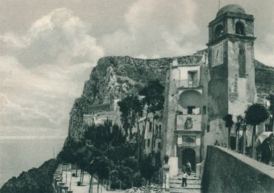 海岸沿いの教会、カプリ島、イタリア、1927 作： Eugen Poppel