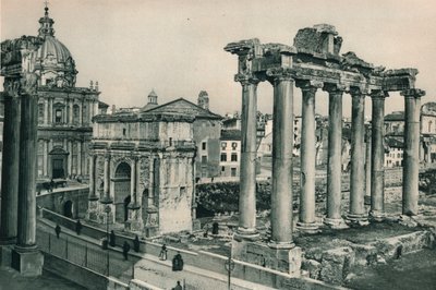 セプティミウスセウェルスのアーチを持つフォーラムロマナム、ローマ、1927年 作： Eugen Poppel