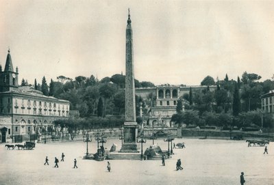 ポポロ広場とピンチアンヒル、ローマ、イタリア、1927 作： Eugen Poppel