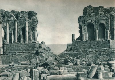 ギリシャ劇場の舞台、タオルミーナ、シチリア島、イタリア、1927 作： Eugen Poppel