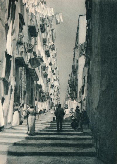 郊外の通り、ナポリ、イタリア、1927 作： Eugen Poppel