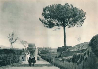 Via Appia Appian Way、ローマ、イタリア、1927 作： Eugen Poppel