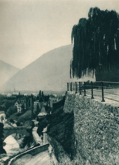 町、メラノ、南チロル、イタリア、1927年のビュー 作： Eugen Poppel