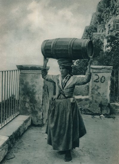 水持ち手、カプリ、イタリア、1927 作： Eugen Poppel