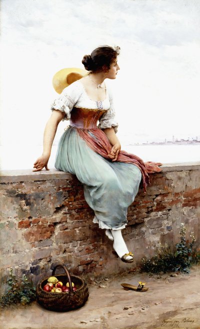物思いにふける瞬間、1896年 作： Eugen von Blaas