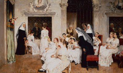 ヴェネツィアの修道院の風景（油彩・キャンバス 作： Eugen von Blaas