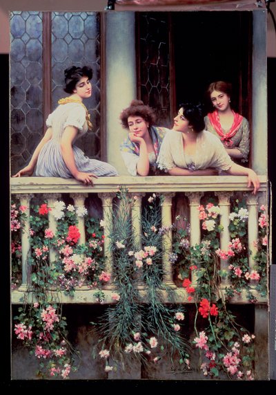 バルコニー、1911 作： Eugen von Blaas