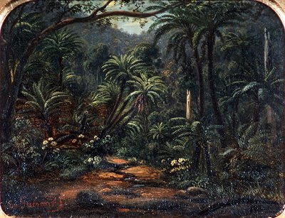 ダンデノン山脈のファーントゥリー・ガリー 作： Eugen von Guerard