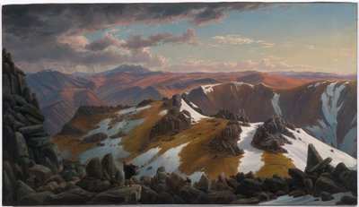 コジアスコ山の北頂上からの北東の眺め 作： Eugen von Guerard
