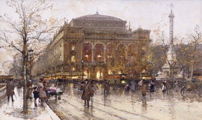 シャトレ広場 作： Eugene Galien Laloue