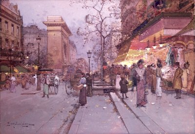 ポルトセントデニス 作： Eugene 1854 1941 Galien Laloue