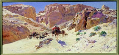 砂漠のキャラバン 作： Eugene Alexis Girardet