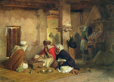 モロッココーヒーハウス、1874年頃 作： Eugene Alexis Girardet