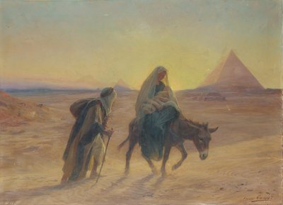 エジプトへの逃避 作： Eugene Alexis Girardet