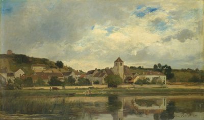 ラセルスモレの村。 作： Eugene Antoine Samuel Lavieille