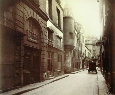 HoteldesabbésdeFecamp、3 rue Hautefeuille、6区、パリ（白黒写真） 作： Eugène Atget