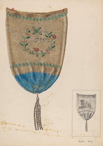 バッグ、1937年頃（水彩、厚紙） 作： Eugene Bartz