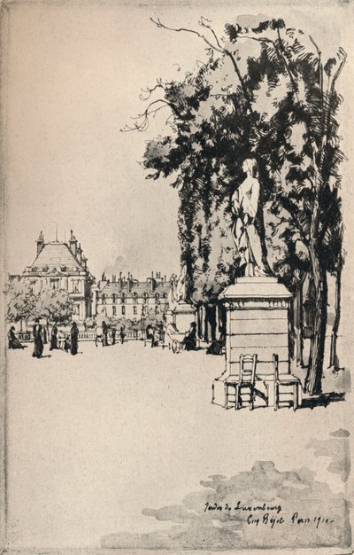 リュクサンブール公園、1915 作： Eugene Bejot