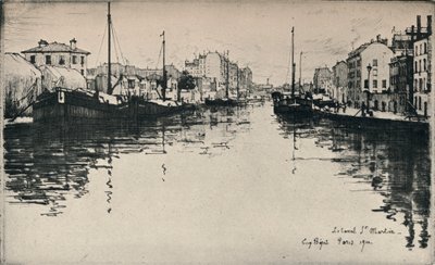 聖マーティン運河、1915年 作： Eugene Bejot