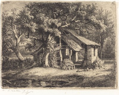 梨の木のあるコテージ、1849年発行。 作： Eugene Bléry