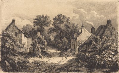 Le chemin de Garens ガレンへの道、1849 年に出版。 作： Eugene Bléry