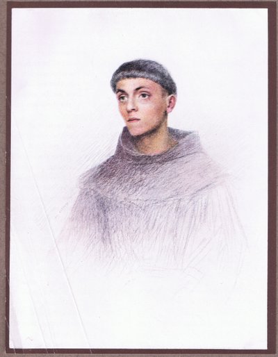 若い修道士、1919年 作： Eugene Burnand