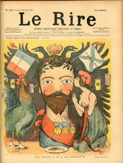 「Le Lire」の表紙、色の風刺 作： Eugene Cadel