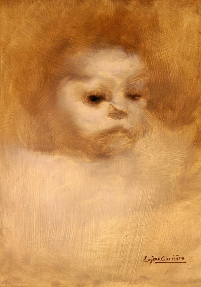 子供の頭、「ラ・グランド・スール」のための習作（油彩・キャンバス） 作： Eugène Carrière