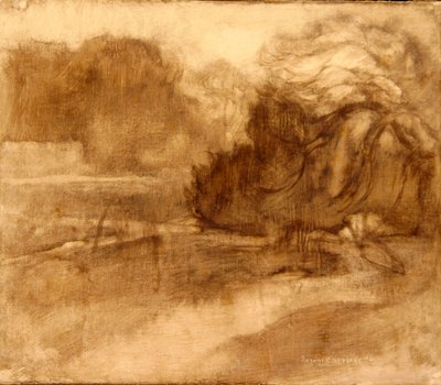 風景（油彩・キャンバス） 作： Eugène Carrière