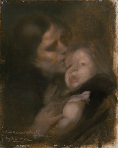 母と子（油彩・キャンバス） 作： Eugène Carrière