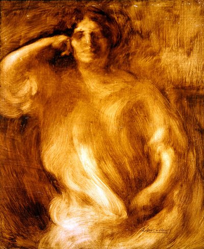 画家の母、カリエール夫人の肖像」（油彩・キャンバス） 作： Eugène Carrière