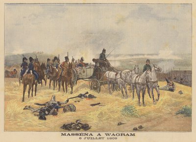 1809年7月6日、ワグラムの戦いでマセナ元帥 作： Eugene Chaperon