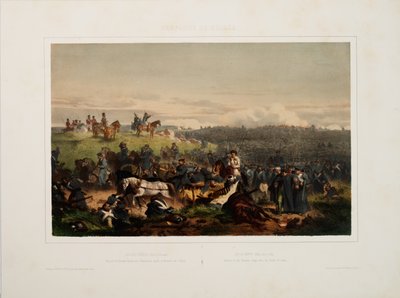 1854年9月20日。1855年のアルマの戦いの後のロシア軍の後退。 作： Eugene Charles Francois Guerard