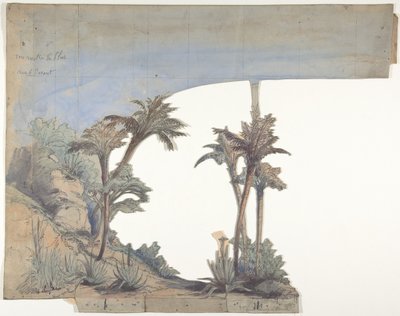 パリのオペラ座の舞台セットのデザイン、1828-90年。 作： Eugene Ciceri