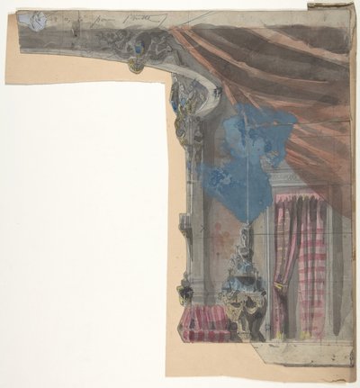 パリのオペラ座の舞台セットのデザイン、1828-90年。 作： Eugene Ciceri