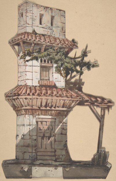 パリのオペラ座の舞台セットのデザイン、1830～90年。 作： Eugene Ciceri