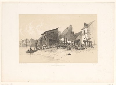 家と水車のある川岸 絵のような風景（シリーズタイトル） Croquis pittoresques (オブジェクトのシリーズ タイトル) 作： Eugene Ciceri