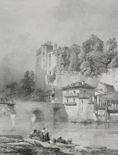 古代フランスの絵のようにロマンチックな旅。ブルターニュ：クリソン城。 作： Eugene Ciceri