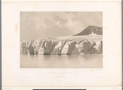 メルイェレンゼーとアレッチ氷河の眺め Le Lac Merill et le Glacier d